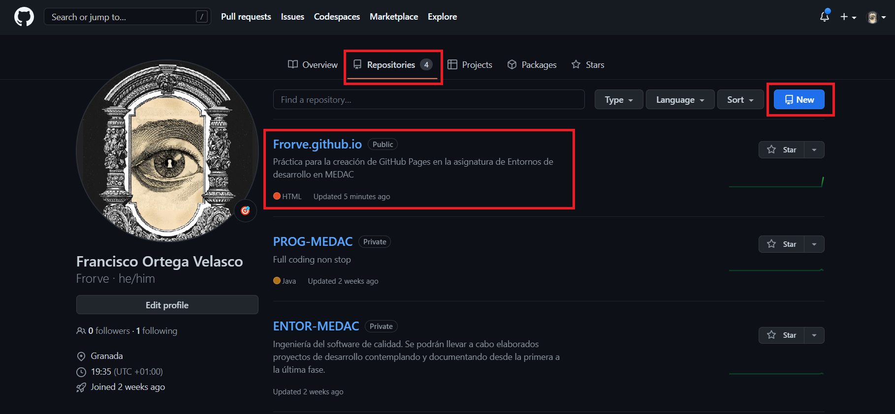Creacion de pagina para GitHub Page en Entornos